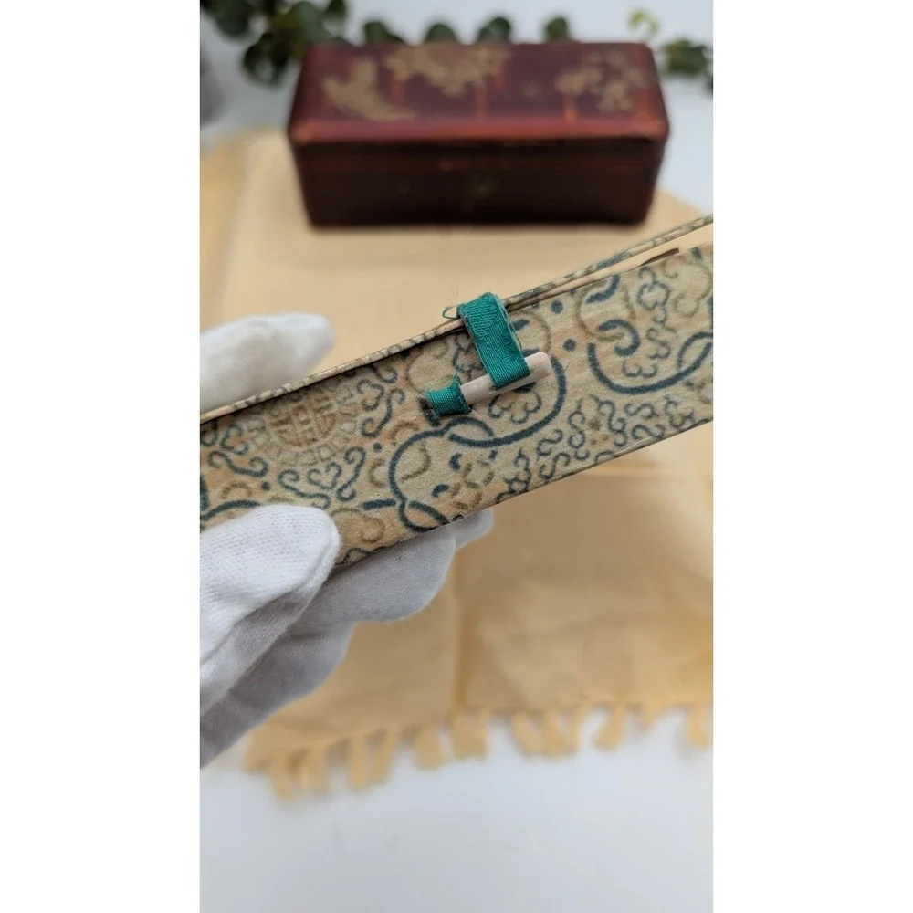 Vintage Decorative Trinket Boxes Qty 2, Floral Lacquer & Asian Box with Closures